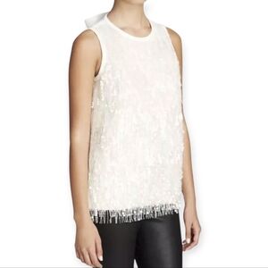 KATE SPADE Corina Iridescent Sequins Fringe Bow Tie Back Sleeveless Blouse Top 4